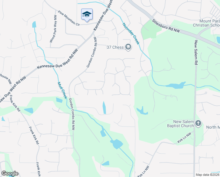 map of restaurants, bars, coffee shops, grocery stores, and more near 2827 Saddlebrook Way in Marietta