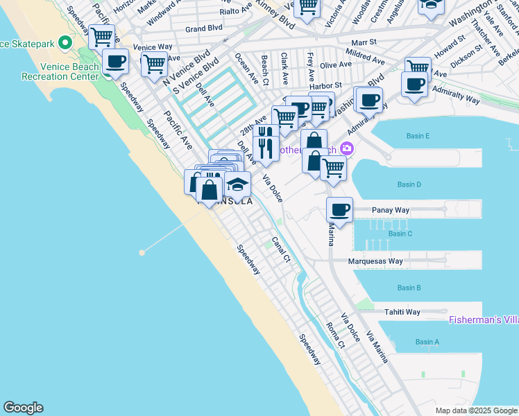map of restaurants, bars, coffee shops, grocery stores, and more near 3315 Strongs Drive in Los Angeles