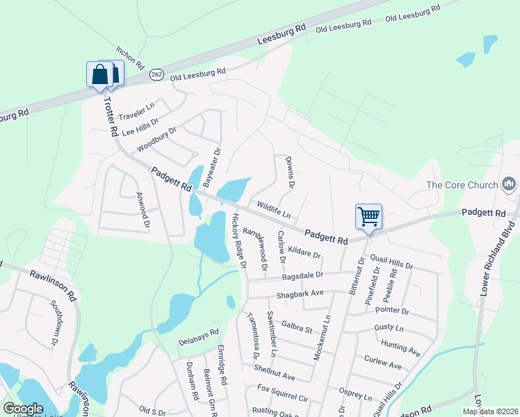 map of restaurants, bars, coffee shops, grocery stores, and more near 103 Honey Tree Road in Columbia