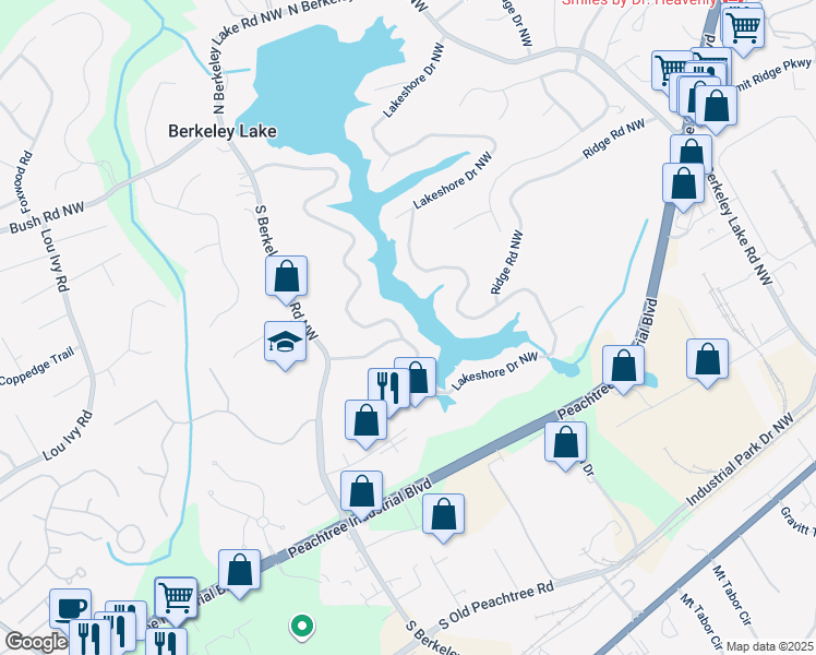 map of restaurants, bars, coffee shops, grocery stores, and more near 214 Lakeshore Drive Northwest in Duluth