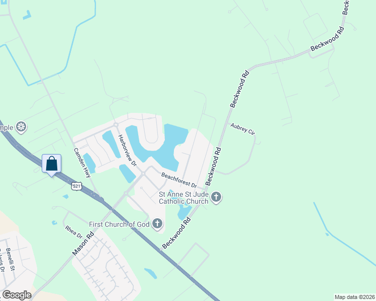 map of restaurants, bars, coffee shops, grocery stores, and more near 10 Currituck Court in Sumter