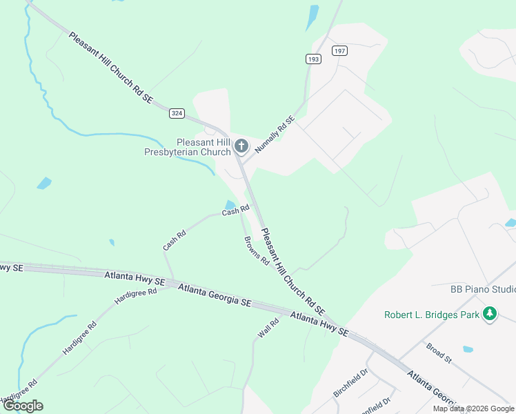 map of restaurants, bars, coffee shops, grocery stores, and more near 231 Pleasant Hill Church Road Southeast in Statham