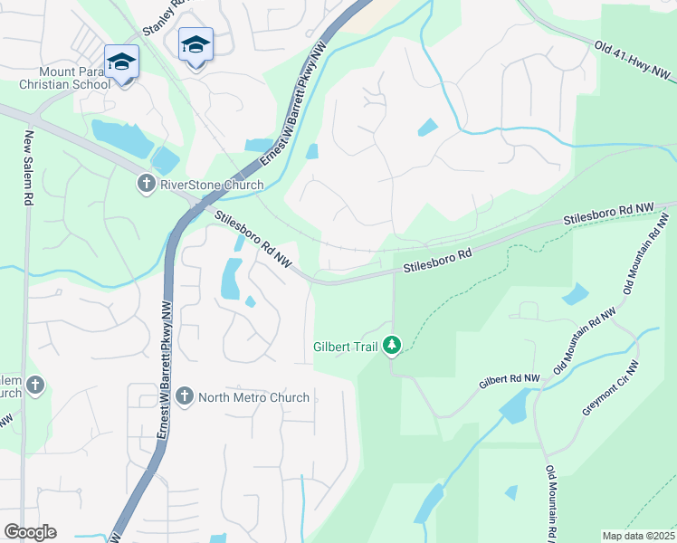 map of restaurants, bars, coffee shops, grocery stores, and more near 1725 Stilesboro Road Northwest in Kennesaw