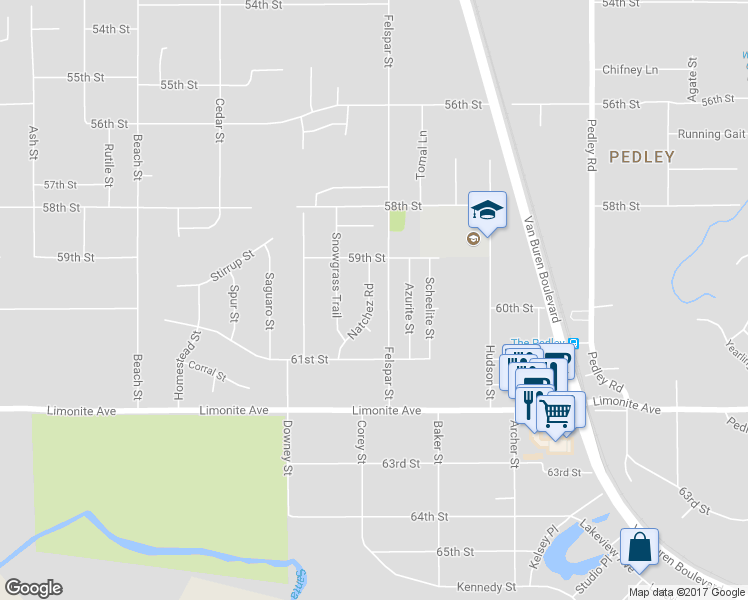 map of restaurants, bars, coffee shops, grocery stores, and more near 5974 Natchez Road in Riverside