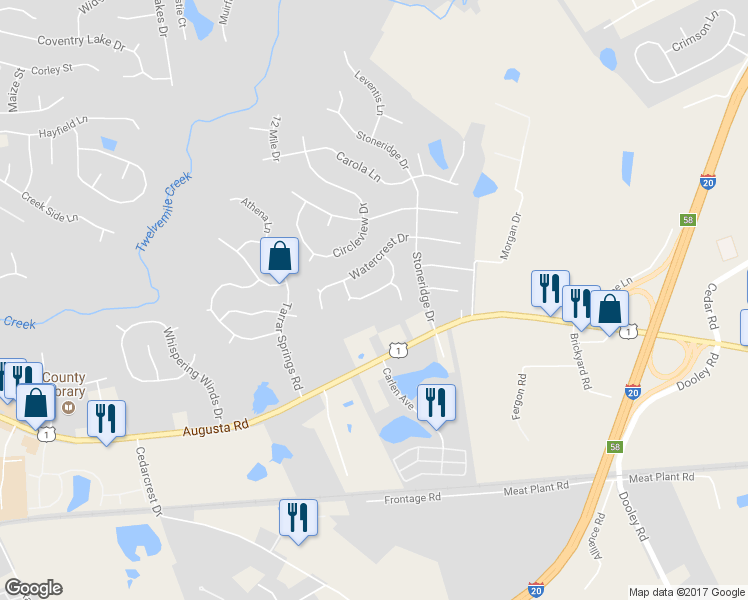 map of restaurants, bars, coffee shops, grocery stores, and more near 207 Lockwood Drive in Lexington