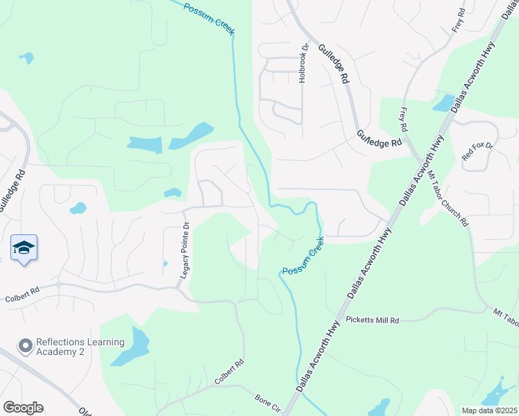 map of restaurants, bars, coffee shops, grocery stores, and more near 11 Possum Creek Way in Dallas