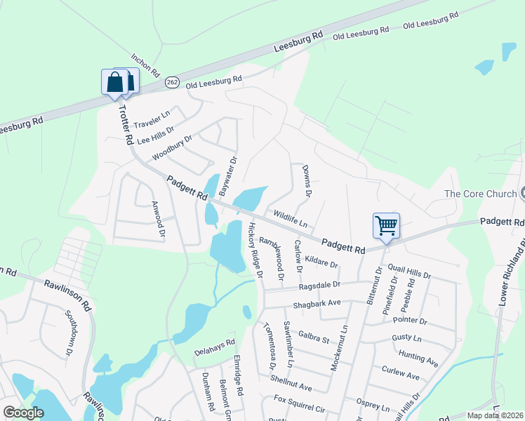 map of restaurants, bars, coffee shops, grocery stores, and more near 103 Honey Tree Road in Columbia