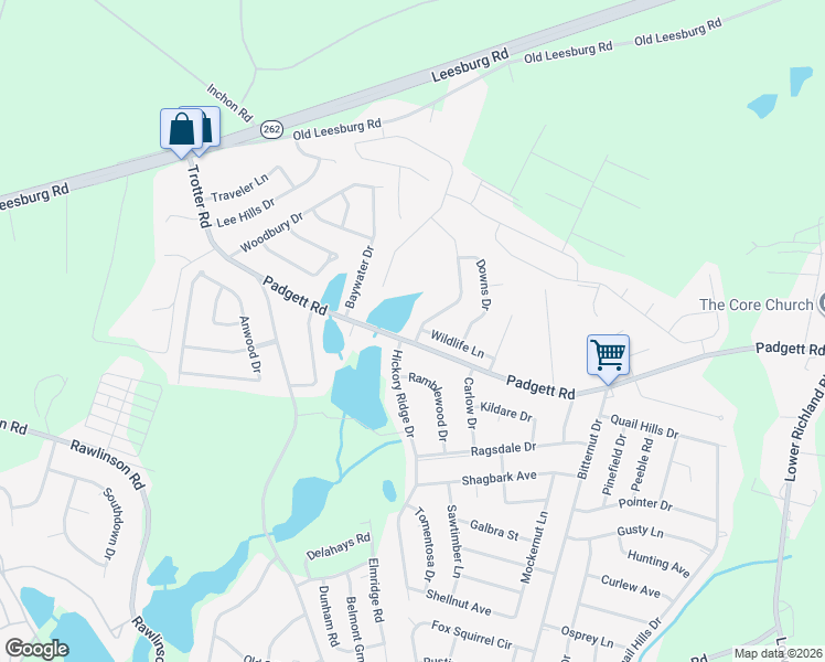 map of restaurants, bars, coffee shops, grocery stores, and more near 103 Honey Tree Road in Columbia