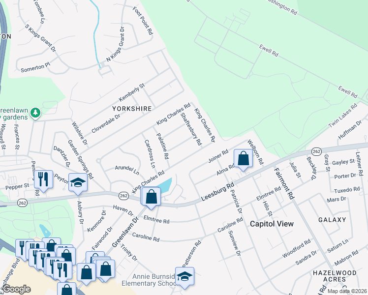 map of restaurants, bars, coffee shops, grocery stores, and more near 14 Archdale Road in Columbia