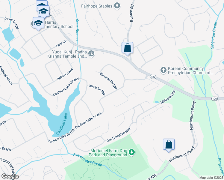 map of restaurants, bars, coffee shops, grocery stores, and more near 2981 Cardinal Lake Drive Northwest in Duluth