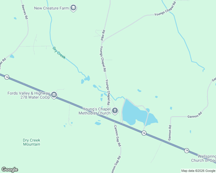 map of restaurants, bars, coffee shops, grocery stores, and more near 270 Youngs Chapel Road in Piedmont