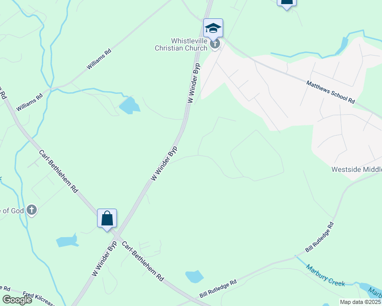 map of restaurants, bars, coffee shops, grocery stores, and more near 37 Dunagan Court in Winder