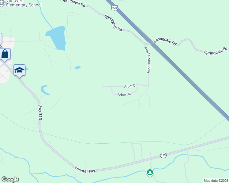 map of restaurants, bars, coffee shops, grocery stores, and more near 324 Arbor Circle in Rockmart