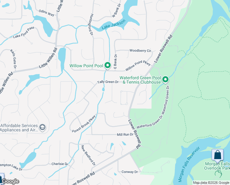 map of restaurants, bars, coffee shops, grocery stores, and more near 1249 Sagewood Drive in Marietta