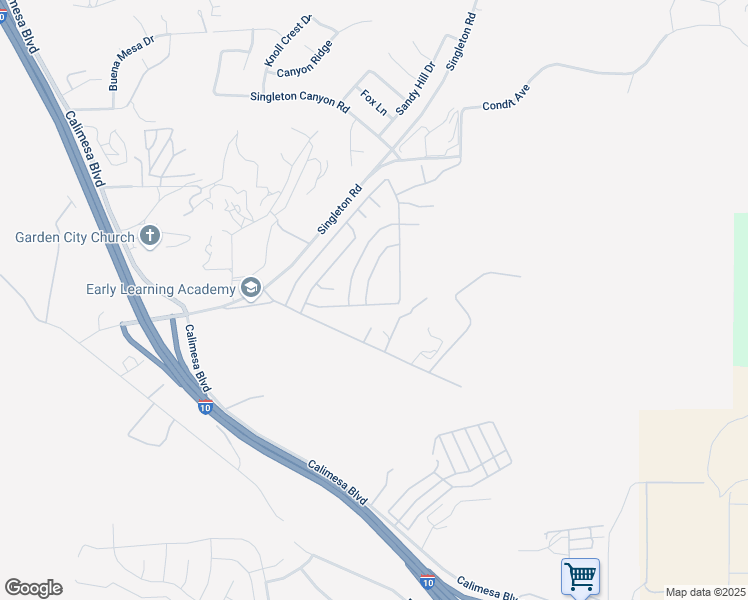 map of restaurants, bars, coffee shops, grocery stores, and more near 35640 Champagne Drive in Calimesa