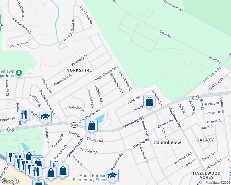 map of restaurants, bars, coffee shops, grocery stores, and more near 14 Archdale Road in Columbia