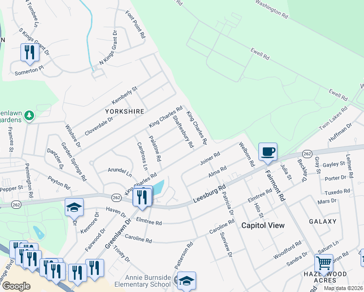 map of restaurants, bars, coffee shops, grocery stores, and more near 14 Archdale Road in Columbia