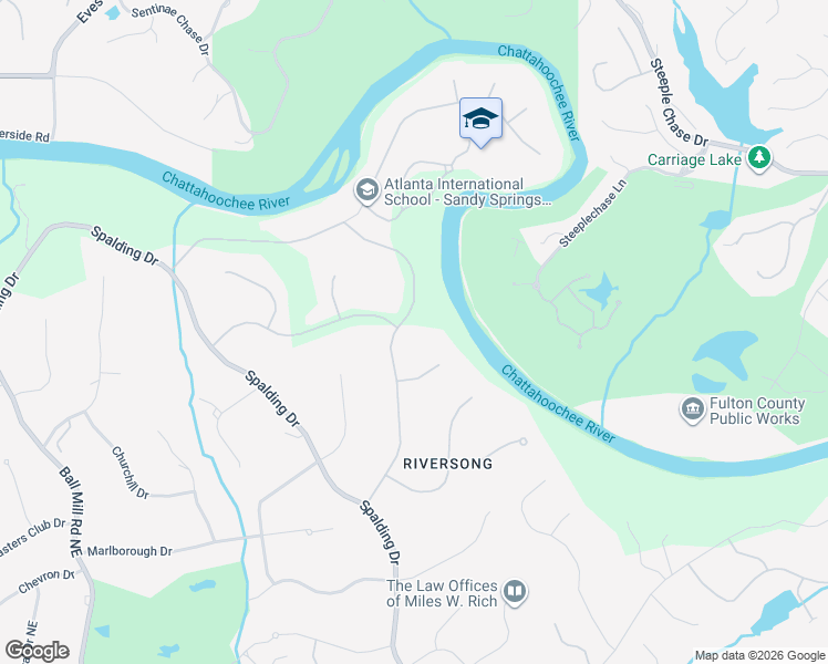 map of restaurants, bars, coffee shops, grocery stores, and more near 8165 Habersham Waters Road in Atlanta