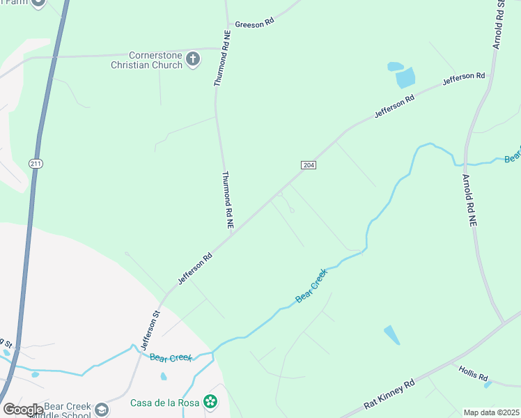 map of restaurants, bars, coffee shops, grocery stores, and more near 0 Jefferson Road in Statham