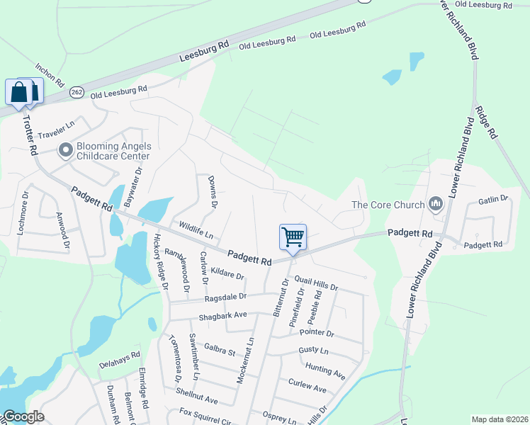 map of restaurants, bars, coffee shops, grocery stores, and more near 132 Hickory Forest Drive in Columbia