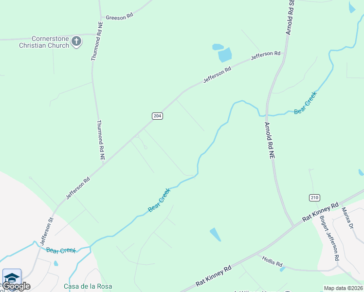 map of restaurants, bars, coffee shops, grocery stores, and more near 80 Jefferson Road in Statham