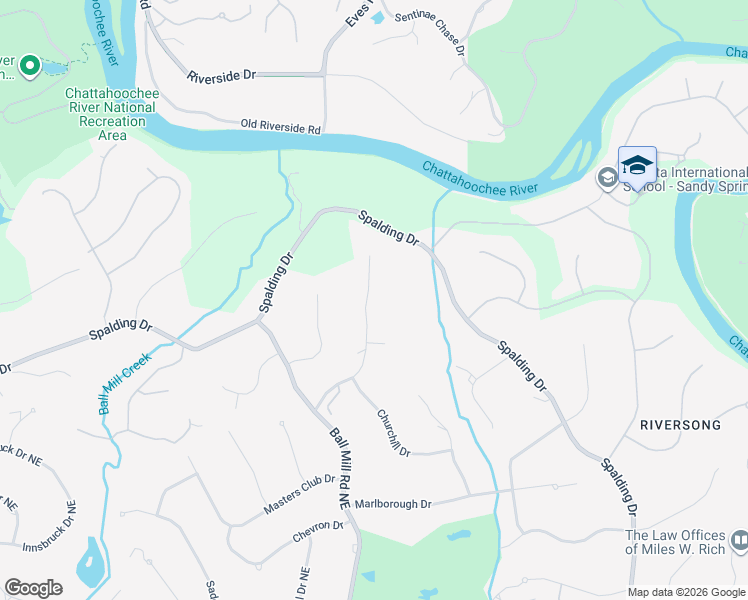 map of restaurants, bars, coffee shops, grocery stores, and more near 295 Skyridge Drive in Atlanta