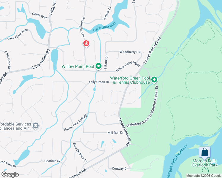 map of restaurants, bars, coffee shops, grocery stores, and more near 5466 Heyward Square Place in Marietta