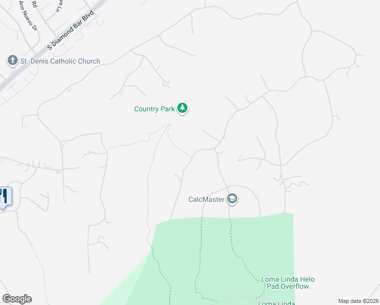 map of restaurants, bars, coffee shops, grocery stores, and more near 2557 Indian Creek Road in Diamond Bar
