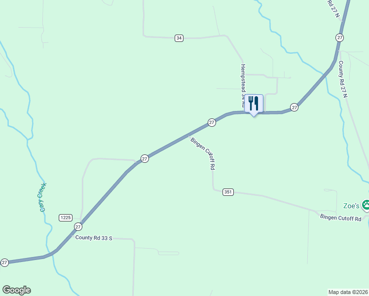 map of restaurants, bars, coffee shops, grocery stores, and more near 1805 Arkansas 27 in Nashville