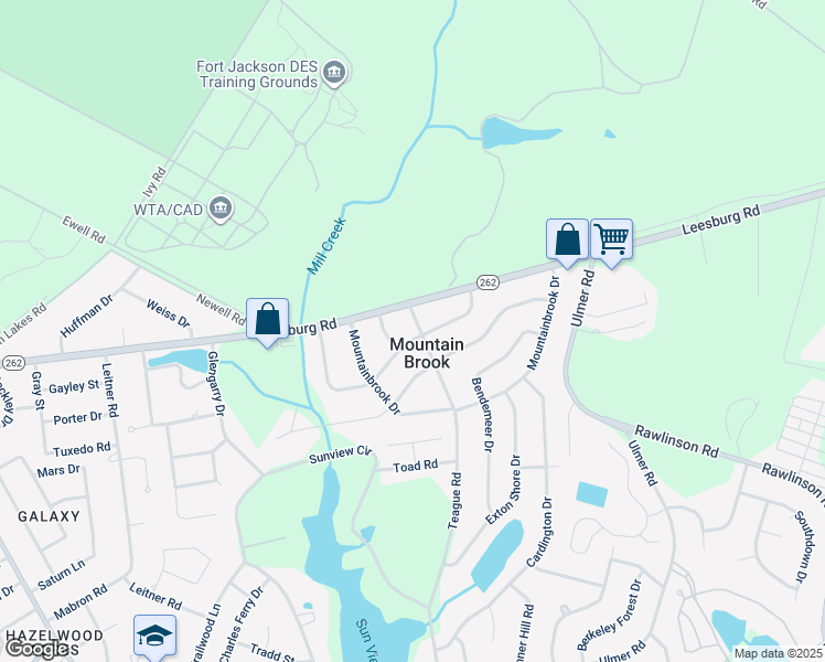map of restaurants, bars, coffee shops, grocery stores, and more near 7268 Fontana Drive in Columbia