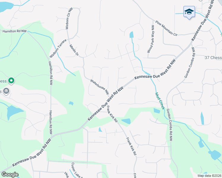 map of restaurants, bars, coffee shops, grocery stores, and more near 842 Tempest Way Northwest in Kennesaw