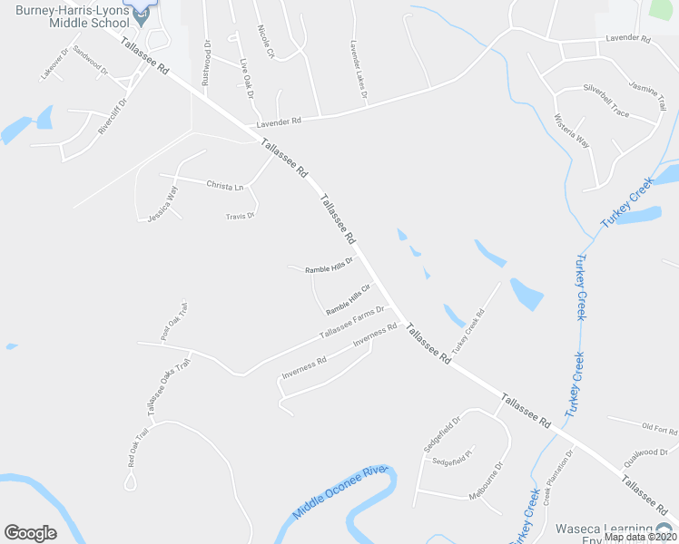 map of restaurants, bars, coffee shops, grocery stores, and more near 145 Ramble Hills Drive in Athens