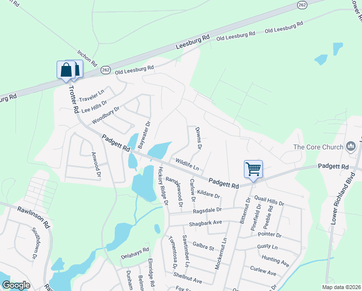 map of restaurants, bars, coffee shops, grocery stores, and more near 123 Honey Tree Road in Columbia