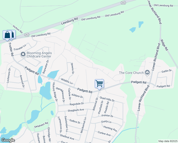 map of restaurants, bars, coffee shops, grocery stores, and more near 216 Hickory Forest Drive in Columbia