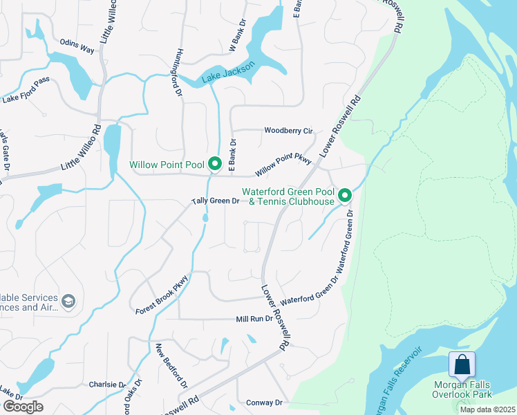 map of restaurants, bars, coffee shops, grocery stores, and more near 5452 Tally Green Drive in Marietta