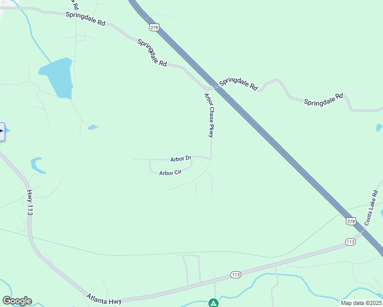 map of restaurants, bars, coffee shops, grocery stores, and more near 204 Arbor Drive in Rockmart