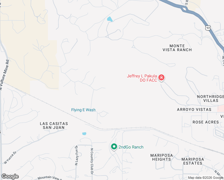map of restaurants, bars, coffee shops, grocery stores, and more near 1201 Easy Street in Wickenburg
