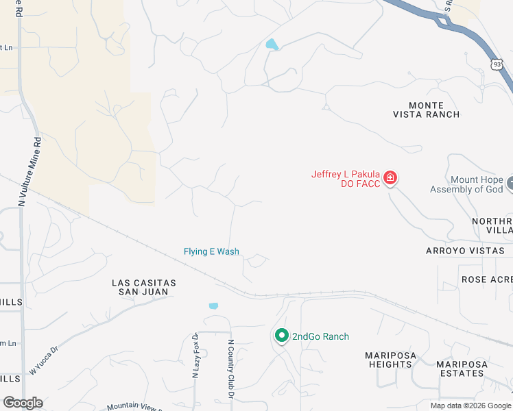 map of restaurants, bars, coffee shops, grocery stores, and more near 1201 Easy Street in Wickenburg