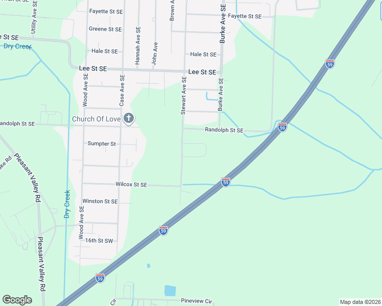 map of restaurants, bars, coffee shops, grocery stores, and more near 1006 Cornelia Circle Southeast in Attalla