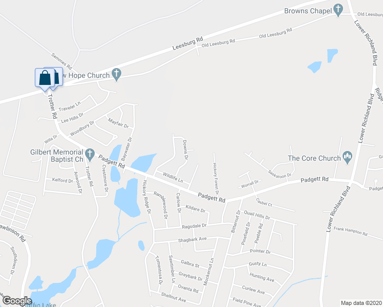 map of restaurants, bars, coffee shops, grocery stores, and more near 2 Sawdust Court in Columbia