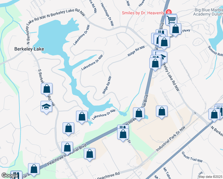 map of restaurants, bars, coffee shops, grocery stores, and more near 443 Lakeshore Drive Northwest in Duluth