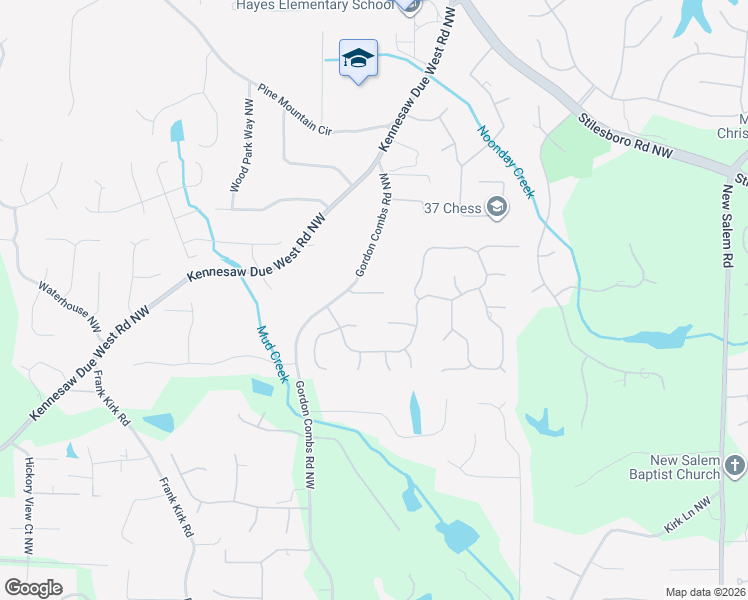 map of restaurants, bars, coffee shops, grocery stores, and more near 1122 Gordon Combs Road Northwest in Marietta