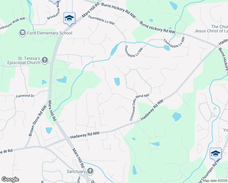 map of restaurants, bars, coffee shops, grocery stores, and more near 1100 Osprey Ridge in Kennesaw