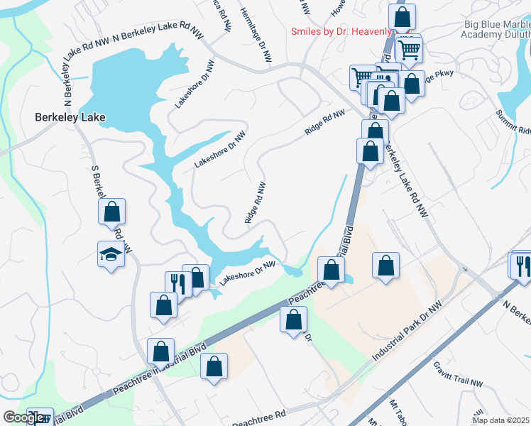 map of restaurants, bars, coffee shops, grocery stores, and more near 443 Lakeshore Drive Northwest in Duluth