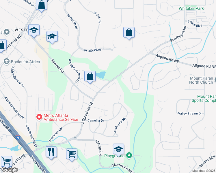 map of restaurants, bars, coffee shops, grocery stores, and more near 1227 Herty Drive in Marietta