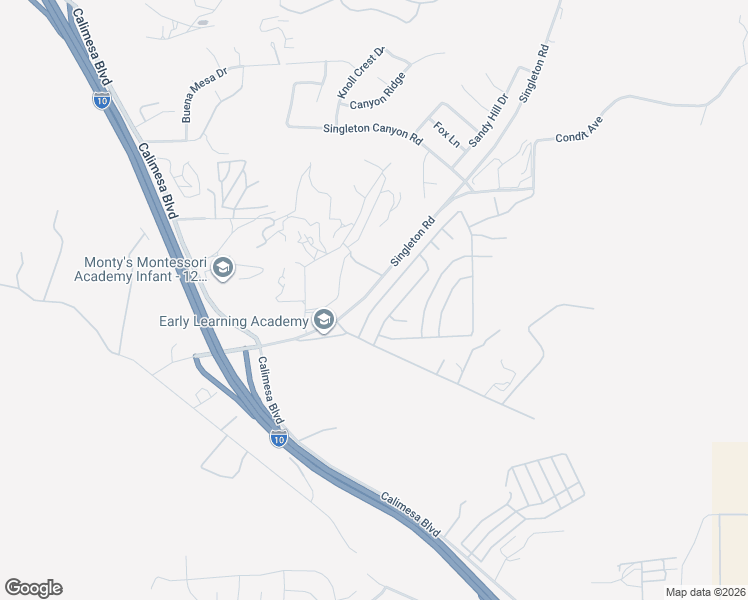 map of restaurants, bars, coffee shops, grocery stores, and more near 9633 Sharondale Road in Calimesa