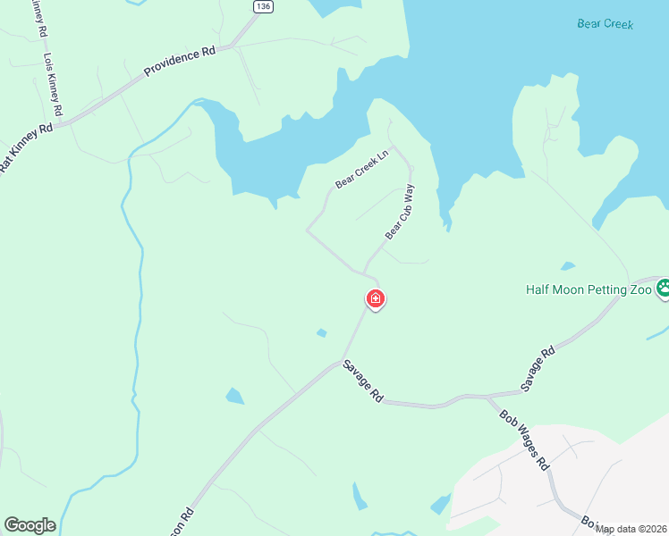 map of restaurants, bars, coffee shops, grocery stores, and more near 385 Bear Creek Lane in Bogart