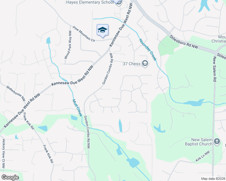 map of restaurants, bars, coffee shops, grocery stores, and more near 1122 Gordon Combs Road Northwest in Marietta