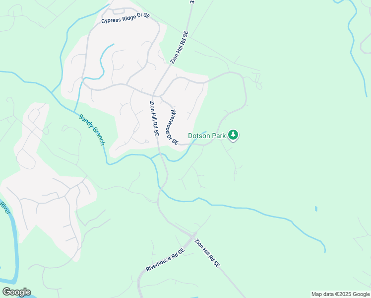 map of restaurants, bars, coffee shops, grocery stores, and more near 578 Riverwood Drive Southeast in Bolivia