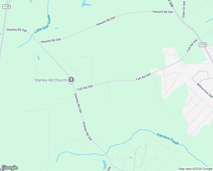 map of restaurants, bars, coffee shops, grocery stores, and more near 963 Taft Road Southwest in Brunswick County